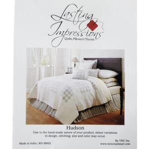 Lasting Impressions by Victorian Heart Hudson Collection King Bed Skirt  NIP